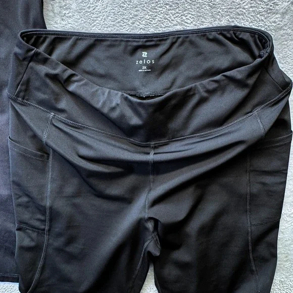 Zelos Womens Plus Size 2X Activewear Bundle 2 Leggings 3 Straight Leg Yoga Pants - Picture 7 of 8